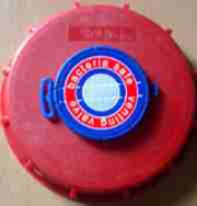 IBC Deckel NW150 - rot-UN-G2-Lüftungseinr.+Bakterienbarriere+NBR