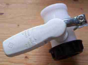 Werit Schubhahn DN80 / Viton / Griff weiss
