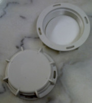 Hahn-Kappe DN50 weiss - NPS 2 Zoll Fein-Gewinde