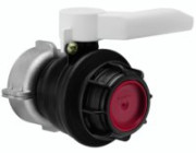 SCHÜTZ - Kugelhahn DN 50 / Viton-Dichtungen / Griff grau / Aluüberwurfmutter