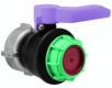 SCHÜTZ - Kugelhahn DN 50 / Viton-FDA-Dichtungen / Griff violett / Aluüberwurfmutter