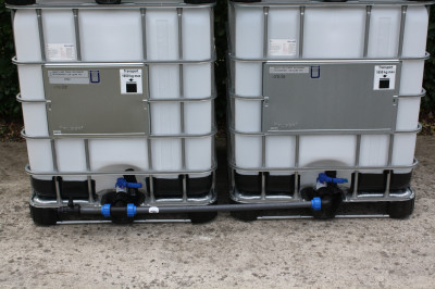 IBC 1000 liters DN50 -  tank connections for side by side