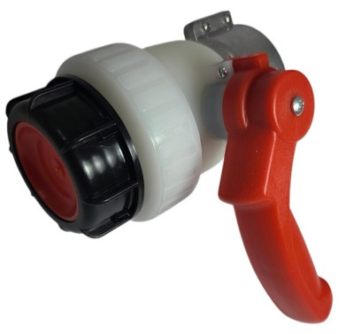 Kugelhahn DN50 mit frei drehender Alumutter (60mm)