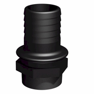 Adapter 3 inches BSP short male / o-ring X 3 inches (75mm) hose tails G/P/P