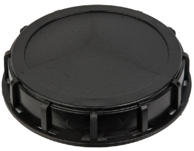 bouchon à vis DN150 noir / fermé / avec joint / AJUSTEMENT UNIVERSEL