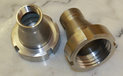 DN50 S60x6 female to 1" female - stainless steel IBC ADAPTER (long version)