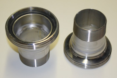 Adapter 2" AG auf DN65 RD95 1/6 AG Milchgewinde - V4A/316