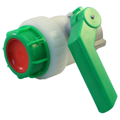 Kugelhahn DN50 mit frei drehender Alumutter (75mm)