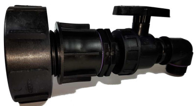 connector DN80 - S 100 x 8 female to 1 ball valve