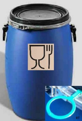 PE Spannring Deckelfass  60 Ltr. UN-X/S - FDA Lebensmittelzulassung