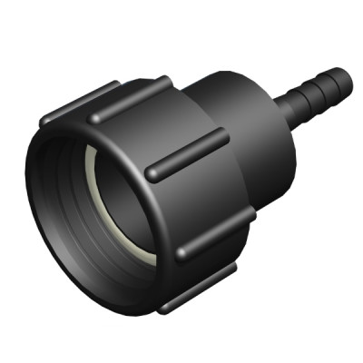 connector S 60 x 6 female  -  1/2“ hose tail