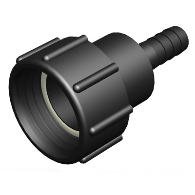 connector S 60 x 6 female  -  3/4“ hose tail