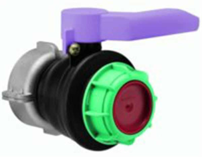 SCHÜTZ - srewable ball valve DN 50 / + seal / handle violet) / alu nut *