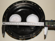 IBC Deckel NW150 - schwarz - 2xG2" geschlossen - EPDM